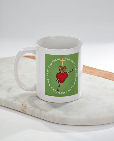 FOR THE IMMACULATE HEART TRIUMPH A Rare Durable Colorized Green Scapular catholic necklace